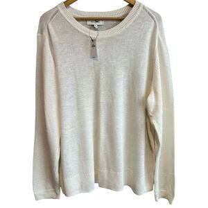 Banana Republic Factory Lightweight Pullover Sweater Cream XL